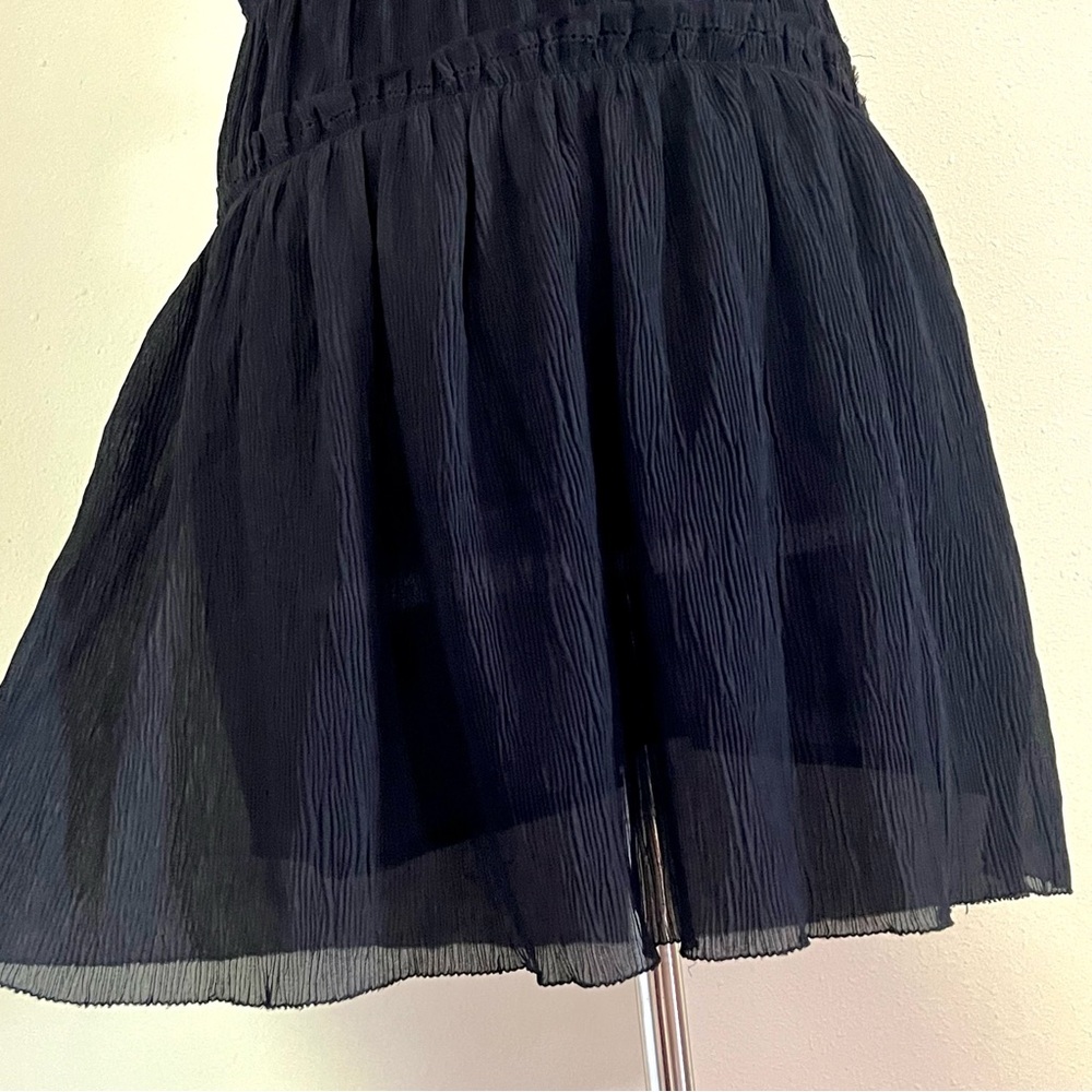 Zara Black Mini Dress with White Straps - Picture 4 of 12